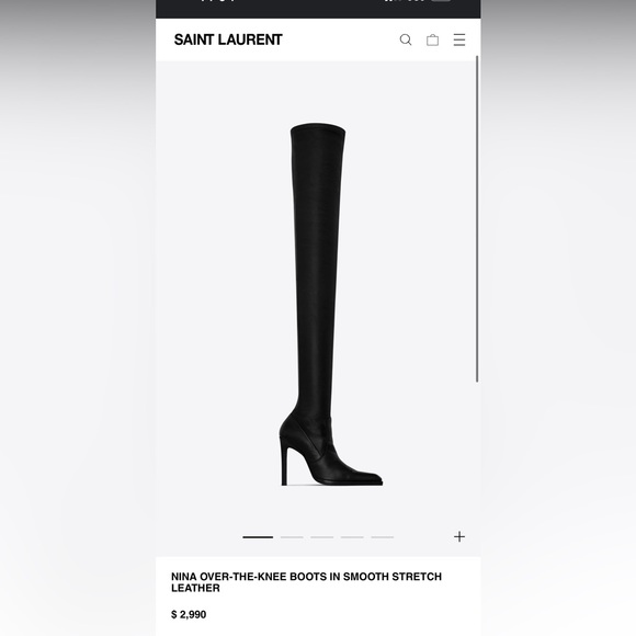THIGH-HIGH BOOTS WITH AN ELONGATED, SQUARE POINTED TOE AND THICK WELTS. - Picture 1 of 1